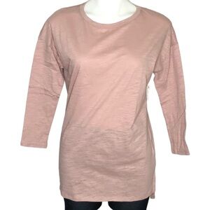 Daily Ritual light pink 3/4 sleeve top, NWT small